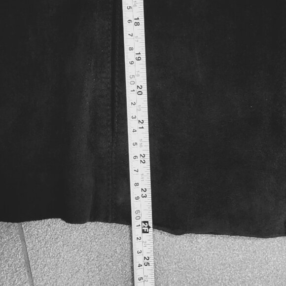 Liz Claiborne Black Suede Coat Size Large - Picture 8 of 9